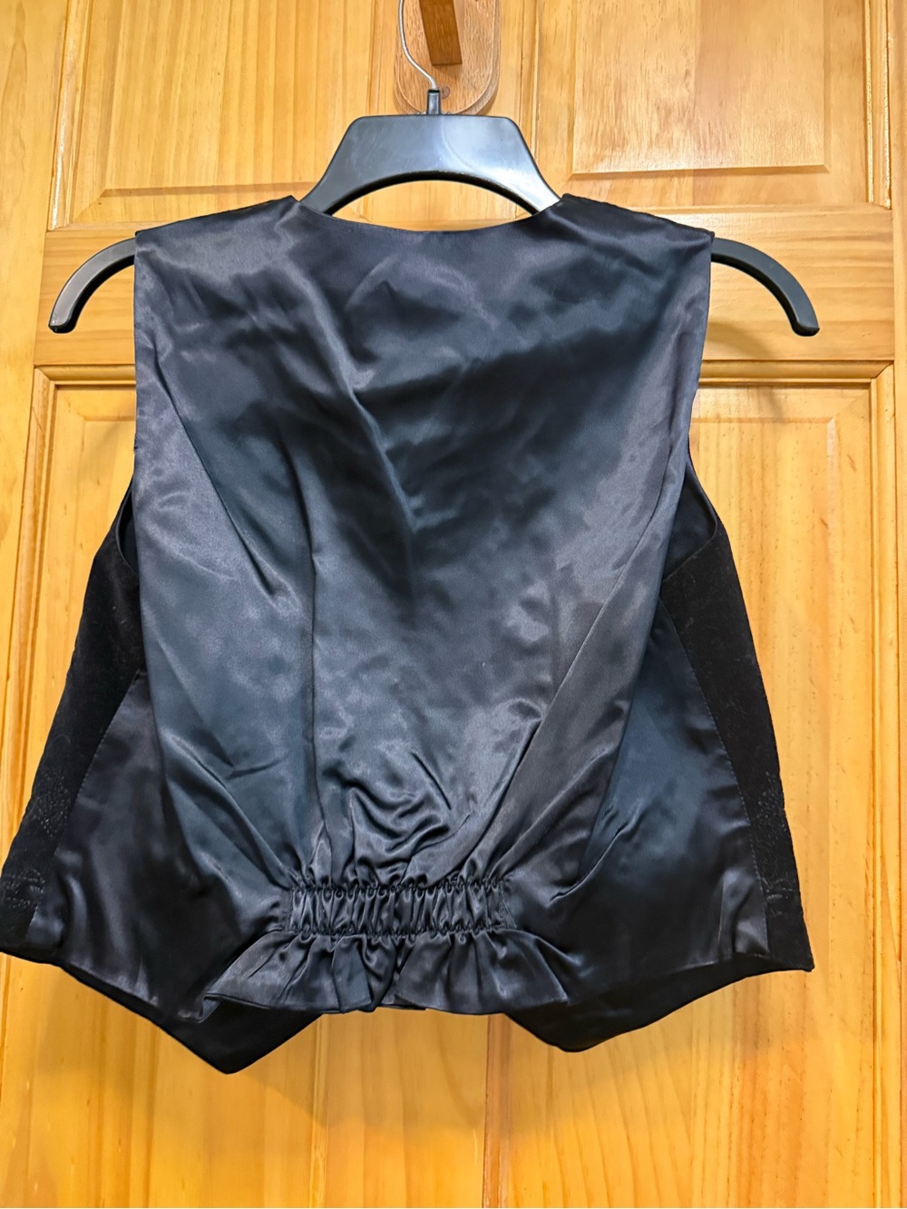 VTG. Carol Antone Black Velvet Embroidered Vest size M - Picture 5 of 8